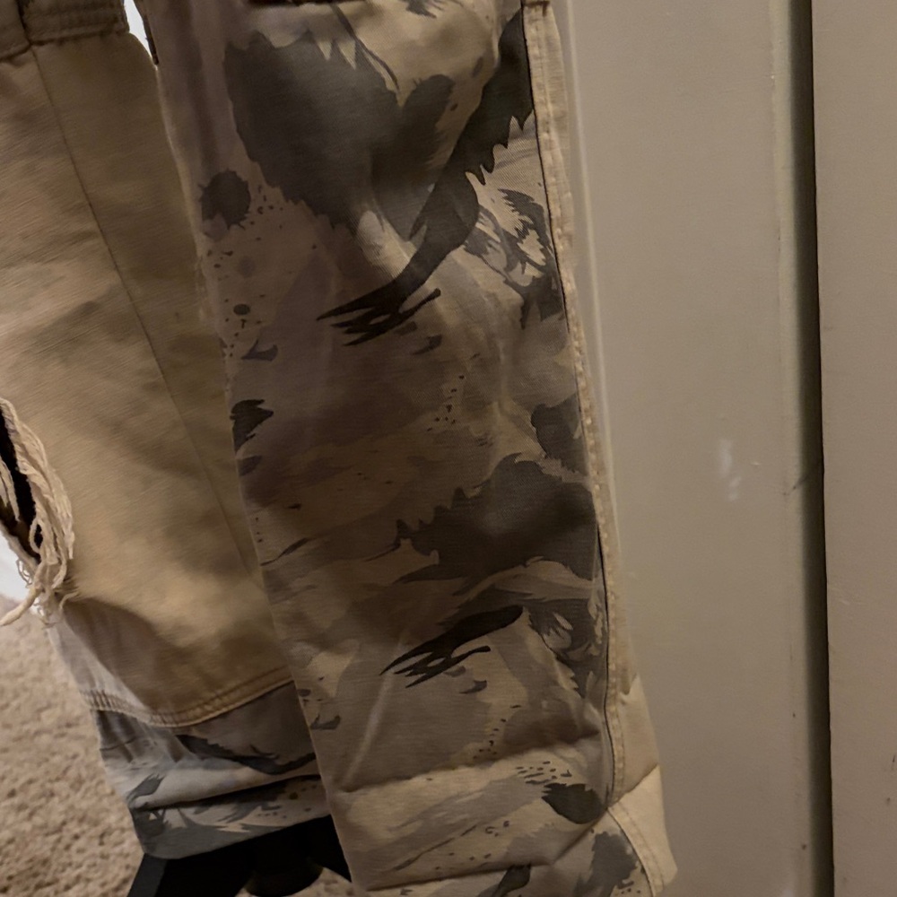 POL Camo Patchwork Overalls Distressed Denim - image 7